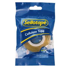 Sellotape Cellulose Tape 12mm x 33m Clear