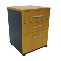 Zealand Delta Mobile 3 Draw Unit Locking Beech/Charcoal
