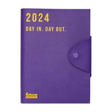 Future Useful Button Daily Diary 2024 A5