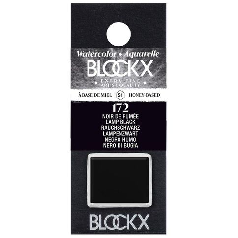 BLOCKX Watercolour Half Pan S1 172 Lamp Black Black