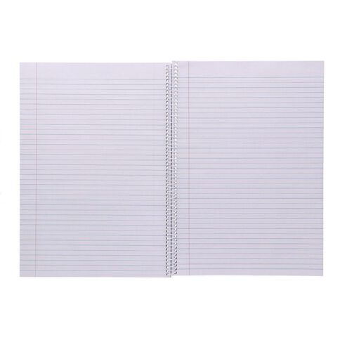WS Exercise Book 8B8 7mm Ruled Spiral 50 Leaf Wiro Red