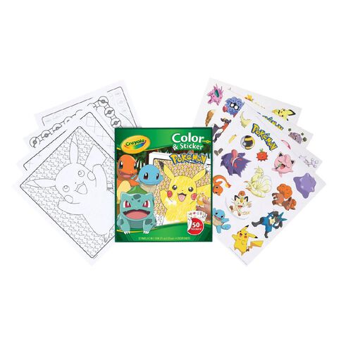 Crayola Color & Sticker Book Pokemon