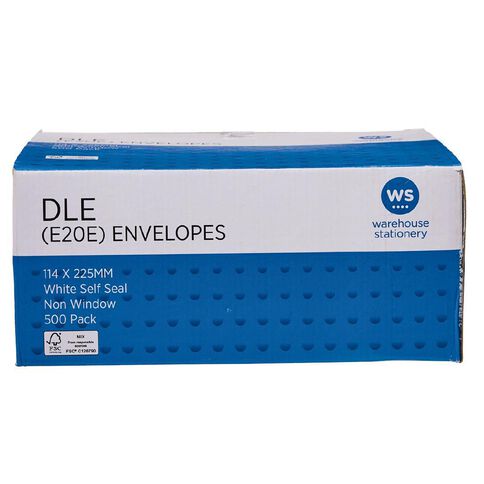WS Envelope DLE Non Window Seal 500 Pack
