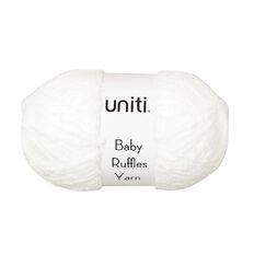 Uniti Yarn Baby Ruffles White 200g