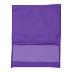 WS Book Bag Large Zipper Pocket Purple 46 x 36cm