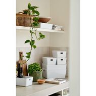 Living & Co Lisse Lidded Organiser White 4L