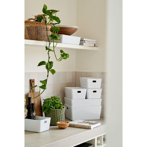 Living & Co Lisse Lidded Organiser White 4L
