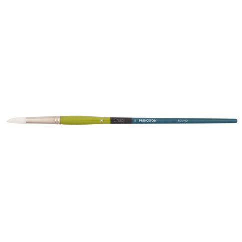 Princeton Snap Brush Long Handle Taklon Round 8 White