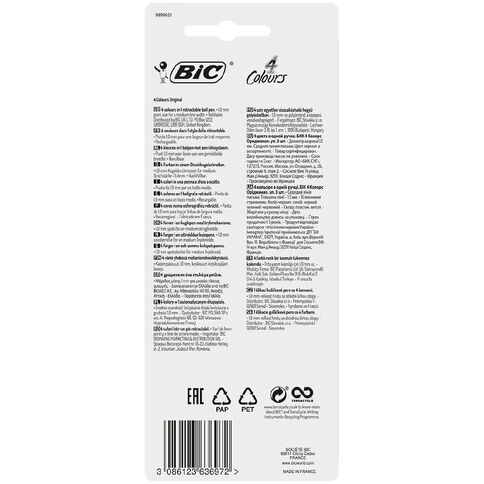 Bic 4 Colour Pen Decor Animal 3 Pack