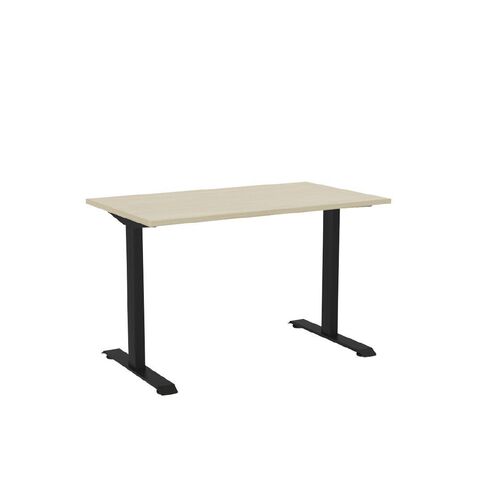 Knights Haven Fixed Single Sided Desk Frame with Nordic Maple Top