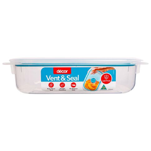 Decor Vent & Seal Plastic Oblong Clear 650ml