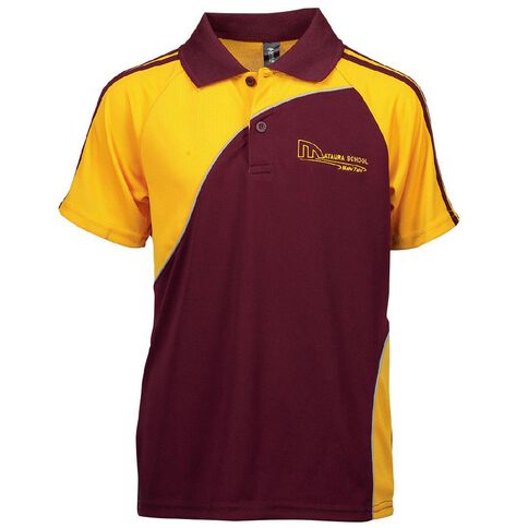 Schooltex Mataura Short Sleeve Stripe Polo with Embroidery