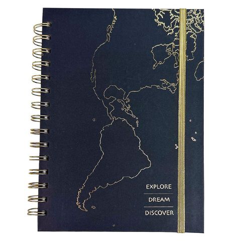 Uniti Travel Notebook Spiral Hardcover A5 Black