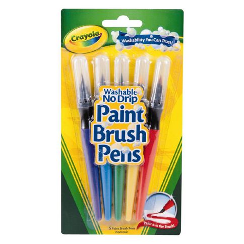 Crayola Washable Paint Brush Pens Multi-Coloured 5 Pack