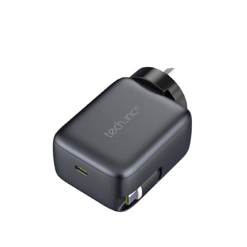Tech.Inc 45W Wall Charger With Retractable Cable TIWAC45W