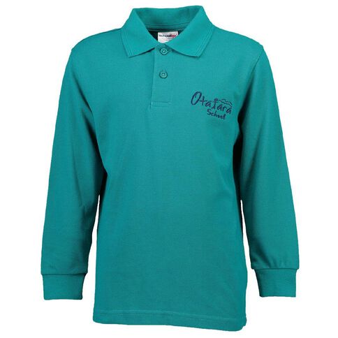 Schooltex Otatara School Long Sleeve Polo with Embroidery