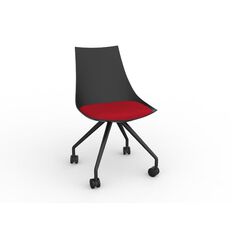 Luna Black Chilli Chair Red Mid