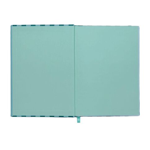 Uniti Clubhouse Notebook Casebound Striped Green Dark