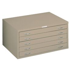 Precision A0 5 Drawer Plan Cabinet Silver Grey Mid