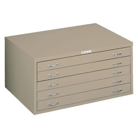 Precision A0 5 Drawer Plan Cabinet Silver Grey