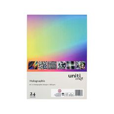 Uniti Holgraphic Card 24 Pack A4