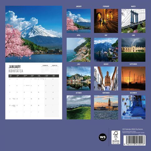 WS 2026 Calendar City Scenes