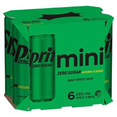 Sprite Zero Sugar Mini 250ml 6 Pack