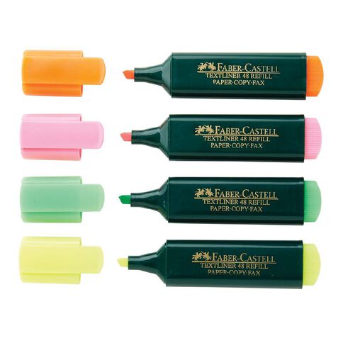 Faber-Castell Highlighters Multi-Coloured 4 Pack