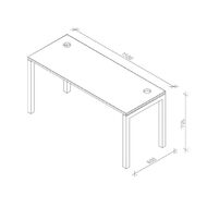 Zealand Quattro Desk 1500 x 600 Coastal Elm