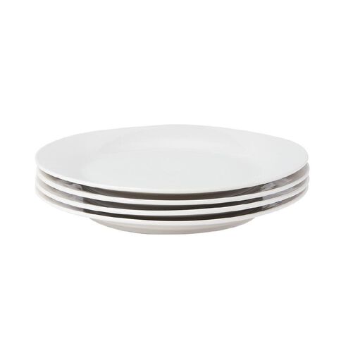 Living & Co Essential Dinner Plate 24cm White 4 Pack