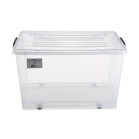 Living & Co Rolling Organiser 87L Clear