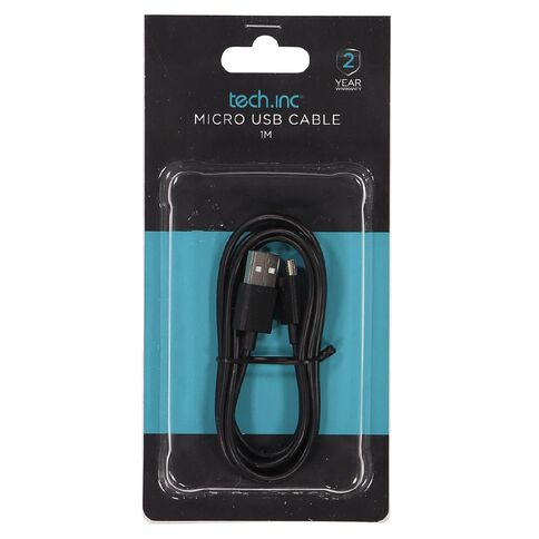 Tech.Inc Micro USB Cable 1m Black
