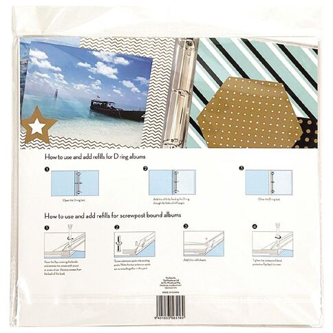 Uniti Album Refills 12in x 12in 25 Pack