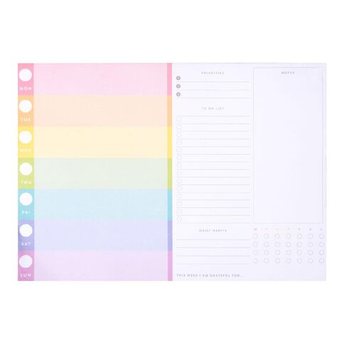 WS Undated Planner Pad Multi-Coloured