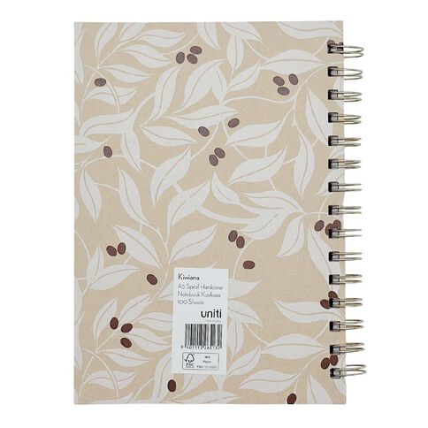 Uniti Kiwiana Spiral Notebook Koekoea A5
