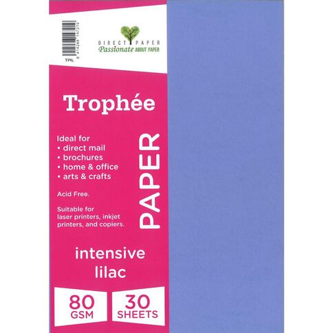 Trophee Paper 80gsm 30 Pack Intensive Lilac