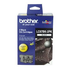 Brother Ink LC67 Black 2 Pack (450 pages)