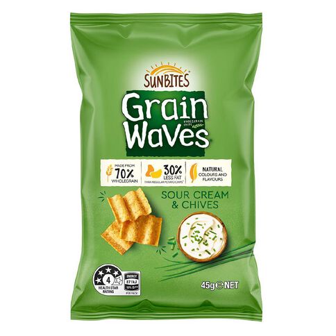 Sun Bites Grain Waves Sour Cream & Chives 45g
