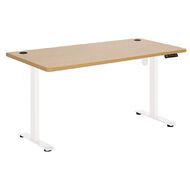 Jasper J Emerge Elec Height Adj Desk Single Motor 2 Stage 1500 WhtBch