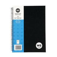 WS Notebook Wiro 200 Page Hard Back Black A4