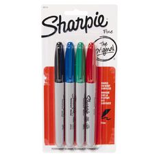 Sharpie Permanent Marker Assorted 4 Pack
