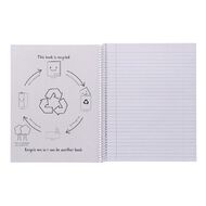 WS Exercise Book 8B4 7mm Ruled Spiral 50 Leaf Wiro Red Mid