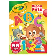 Crayola 96 Page Coloring Book with Stickers Alpha Pets
