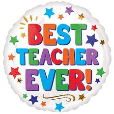 Amscan 45cm Standard HX Best Teacher Ever Bright