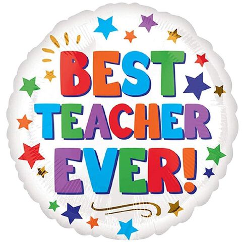 Amscan 45cm Standard HX Best Teacher Ever Bright