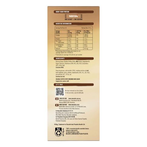 Nescafe Cafe Menu Cappuccino 26 Pack