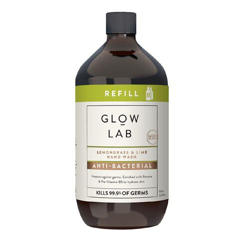 Glow Lab Lemongrass and Lime Antibacterial Handwash 900ml