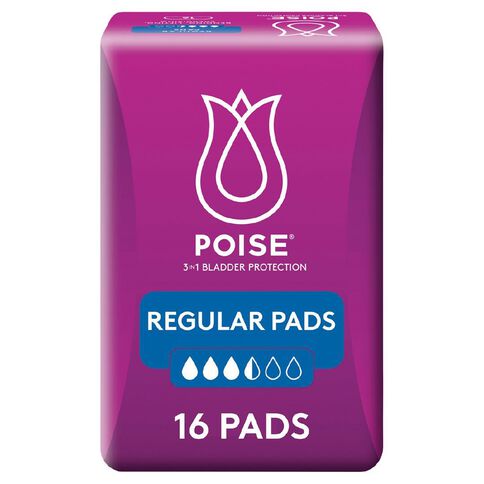Poise Regular Pads 16 Pack