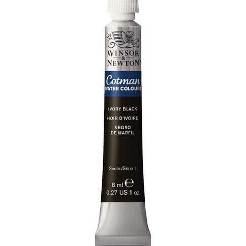 Winsor & Newton Cotman Watercolour Paint 8ml Ivory Black