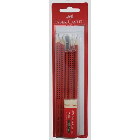 Faber-Castell Pencil Grip Triangular Black 6 Pack